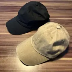 ベージュ、ブラック　キャップ2個セット