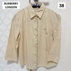 BURBERRY LONDON 七分袖シャツ ノバチェック 38 三陽商会