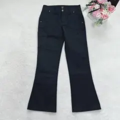 エドウィン カジュアルパンツ レディース ボトム セミフレア 定番 シンプル 黒