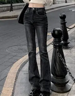 SHEIN フレアパンツ 黒