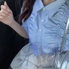 ストライプ 半袖シャツ