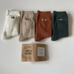 韓国子供服 MINI ROBE 靴下 4足セット XS 10㎝〜12㎝