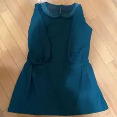 earth music&ecologyワンピース胸元レース（グリーン）