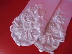 ウエディング　フィンガーレスグローブ　ホワイト