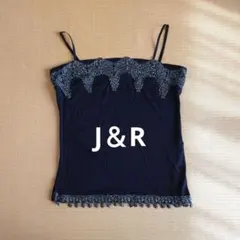 J＆R 黒 M レース装飾 キャミソールのサムネイル