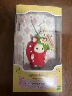 ショコラウサギの赤ちゃん いちごキーチェーン