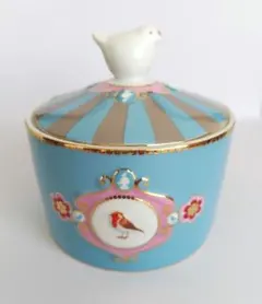 真珠☆ミキモトインターナショナル☆テディベア陶製小物入れジュエリー