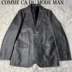 COMME CA DU MODEMAN レザーテーラードジャケット used加工