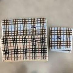 BURBERRYチェック柄 フェイスタオル 2枚とウォッシュタオル1枚