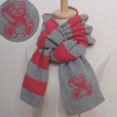 未使用　ロキャロン　ベアボーダーマフラー　メリノウール　アンゴラ　スコットランド