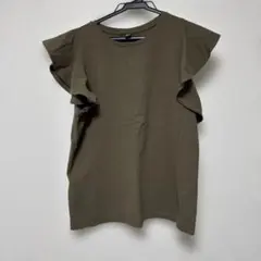 UNIQLO フリル袖 Tシャツ Lサイズ