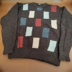SUPPORT HOMME カラーブロックニット M
