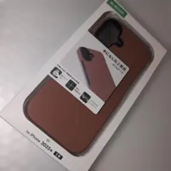 iPhone17 スリムケース キャメル ELECOM