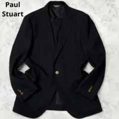 Paul Stuart 羊毛 カシミヤ リネン 三者混 紺ブレザー 金ボタンXLのサムネイル