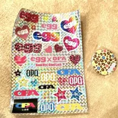 egg x OPA ステッカー、ミラーセット　新品未使用