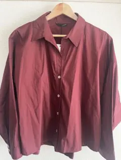 Zara Mサイズ オーガニックコットン長袖シャツ
