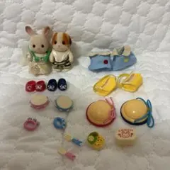 値下げ【レア】たのしい通園・おゆうぎセットシルバニア赤ちゃん うさぎ いぬ
