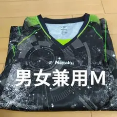 Nittaku 卓球ウェア 男女兼用Ｍ ブラック/グリーン