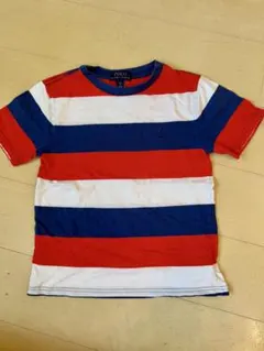 Polo Ralph Lauren 赤青ストライプ Tシャツ S/P 140