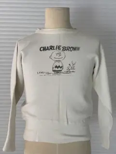 美品　60s USA製　ヴィンテージ　スウェット　染み込み　チャーリー・ブラウン