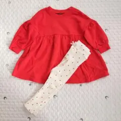 バースデイ チュニック レギンス ハート 長袖 ワンピ トップス パンツ