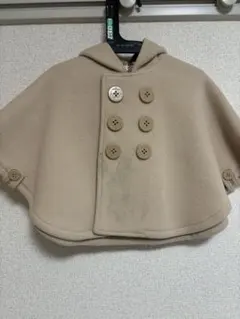 MIKI HOUSE フリース ポンチョ ベージュ F