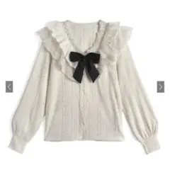 【新品・タグ付き‼️】GRL リボン付きレースフリルトップス[ks212]