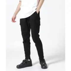Danke Schon 裾ジップ ストレッチカーゴパンツ 34 ブラックのサムネイル