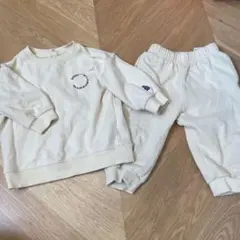 konny コニー バターコットン スウェットセット イエロー 1-2Y 80
