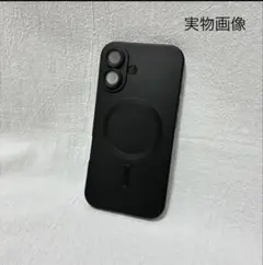 値下げ★スマホケース iPhone16 MagSafe ブラック レンズ保護 黒