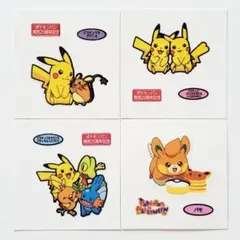 ポケモンパン 発売25周年記念 デコキャラシール ピカチュウ デデンネ パモ