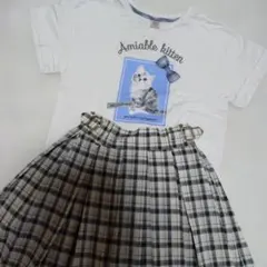 MEZZO PIANO ジュニア　 Tシャツ と未使用インパン付スカート　2点