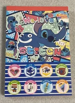 スティッチ　折り紙メモ帳　サイズ　10.5×15cm