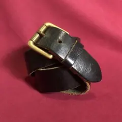 ポロラルフローレン ベジタブルタンニン イタリアンサドルレザー プレーンベルト