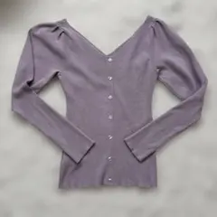 ナイデル SNIDEL ハートネックニットプルオーバー セーター 長袖 Vネック