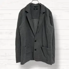 【TESSテス】ニットジャケット 羽織り M グレー 綺麗め0761