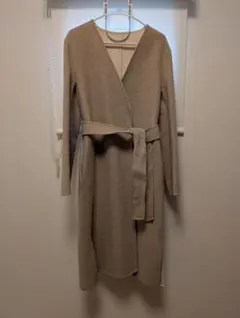 ベージュ ラップコート ウエストベルト付き