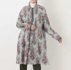 【新品タグ付き】HIROKO BIS 【洗える】ツイルフラワープリントチュニック