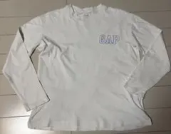 GAP ホワイト ロゴ入り 長袖カットソー XS　ギャップ　汚れあり　汚れ専用服のサムネイル