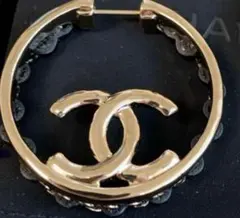CHANEL ゴールド フープピアス