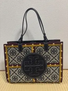 【タグ付】TORY BURCH エラ モノグラム クアドラント スモールトート