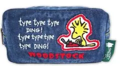 スヌーピータウン　ウッドストック　デニム　ポーチ