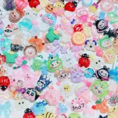 ネイルパーツ　大量まとめ売りセット　50個以上　ピンク水色　推し活