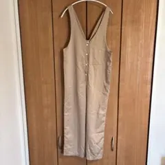 値下げベージュ サロペット Mサイズ