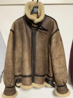 【羊革】B3フライトジャケットムートンジャケット本革 ボア 革ジャン アメカジ◯