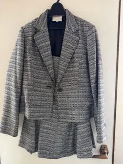 グレー ツイード セットアップ