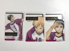 ハイキュー 箔押しクリアカード 白鳥沢学園 まとめ売り