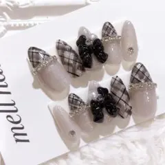 3634 ネイルチップ 量産型 ワンホン フレンチガーリー 韓国 地雷 オーダー