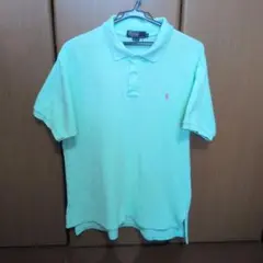 90s Ralph Lauren アメリカ製 ポロシャツ M ミントグリーン