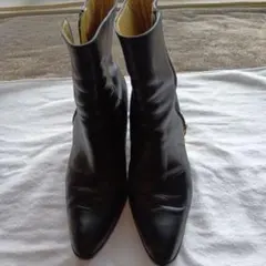 イヴサンローラン サイドジップ ショートブーツ 本革 　35